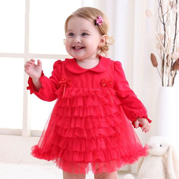 girl's dresses sweet baby girls princess dress toddler children long-sleeved mesh born bowtie party clothes, Red;yellow
girl's dresses sweet baby girls princess dress toddler children long-sleeved mesh born bowtie party clothes, Red;yellow
