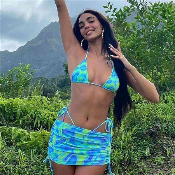 tie dye print holiday swimsuits for women halter lace up bra and mini bandage skirt bathing suit outdoor wear, Gray
tie dye print holiday swimsuits for women halter lace up bra and mini bandage skirt bathing suit outdoor wear, Gray