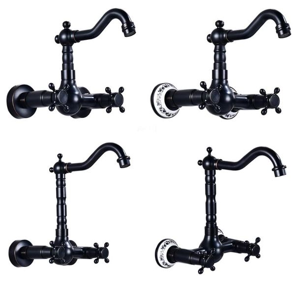 bathroom sink faucets wall mounted kitchen faucet dual handle brass black and cold water tap 360 swivel long spout mixer
bathroom sink faucets wall mounted kitchen faucet dual handle brass black and cold water tap 360 swivel long spout mixer