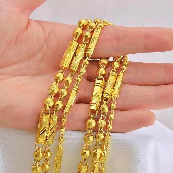 chains classic men's domineering 24k gold jewelry solid hexagonal beads necklace accessories 4mm\5mm\6mm, Silver
chains classic men's domineering 24k gold jewelry solid hexagonal beads necklace accessories 4mm\5mm\6mm, Silver