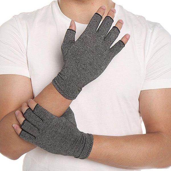 wrist support gray cotton glove arthritis gloves half finger elastic accessories rehabilitation therapy durable effective rheumatoid, Black;red 
wrist support gray cotton glove arthritis gloves half finger elastic accessories rehabilitation therapy durable effective rheumatoid, Black;red