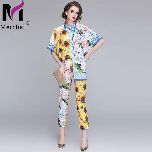 women's two piece pants merchall summer fashion runway suit sets women floral print bat sleeve blouse and long two-pieces set m56620, White
women's two piece pants merchall summer fashion runway suit sets women floral print bat sleeve blouse and long two-pieces set m56620, White