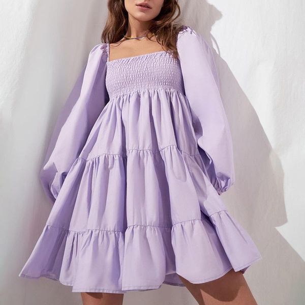 casual dresses cp square collar puff sleeve women fashion solid mini dress elegant collected waisted female ladie, Black;gray
casual dresses cp square collar puff sleeve women fashion solid mini dress elegant collected waisted female ladie, Black;gray