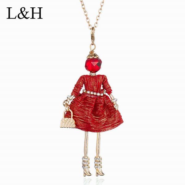 fashion long sleeve dressing doll pendant necklace handmade paris girl chain for women maxi jewelry collier femme necklaces, Silver
fashion long sleeve dressing doll pendant necklace handmade paris girl chain for women maxi jewelry collier femme necklaces, Silver