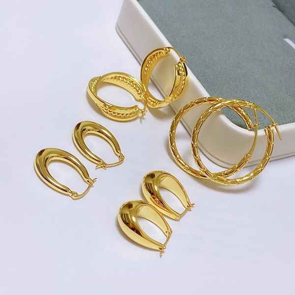 hoop & huggie hyperbole 18k gold earrings women fine jewelry au750 ins us simple female anniversary gift wholesale, Golden;silver
hoop & huggie hyperbole 18k gold earrings women fine jewelry au750 ins us simple female anniversary gift wholesale, Golden;silver