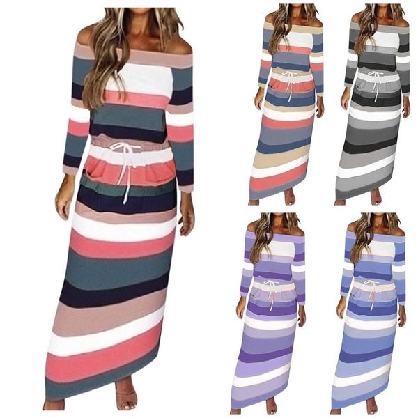 casual dresses autumn striped women's retro printed off-the-shoulder long-sleeved pockets dress robe longue femme, Black;gray
casual dresses autumn striped women's retro printed off-the-shoulder long-sleeved pockets dress robe longue femme, Black;gray