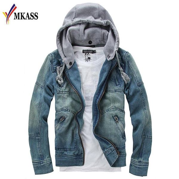 men's jackets 2021 foreign male fashion denim jacket detachable hooded men jeans size m-5xl, Black;brown
men's jackets 2021 foreign male fashion denim jacket detachable hooded men jeans size m-5xl, Black;brown