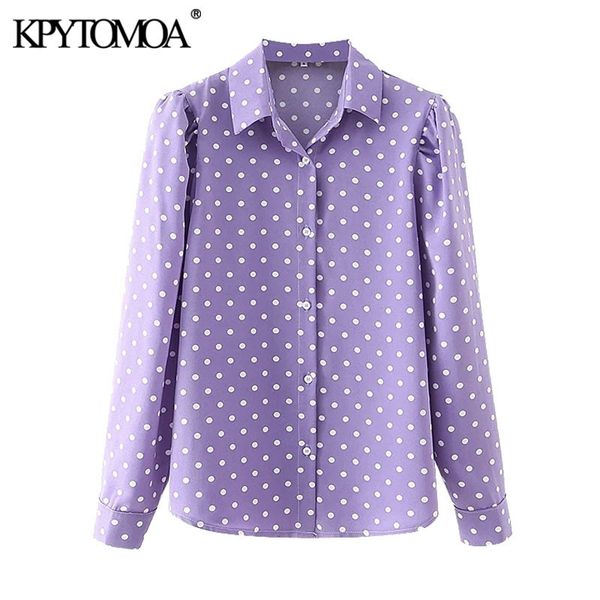 women fashion polka dot print blouses vintage puff sleeve button-up female shirts blusas chic 210416, White
women fashion polka dot print blouses vintage puff sleeve button-up female shirts blusas chic 210416, White