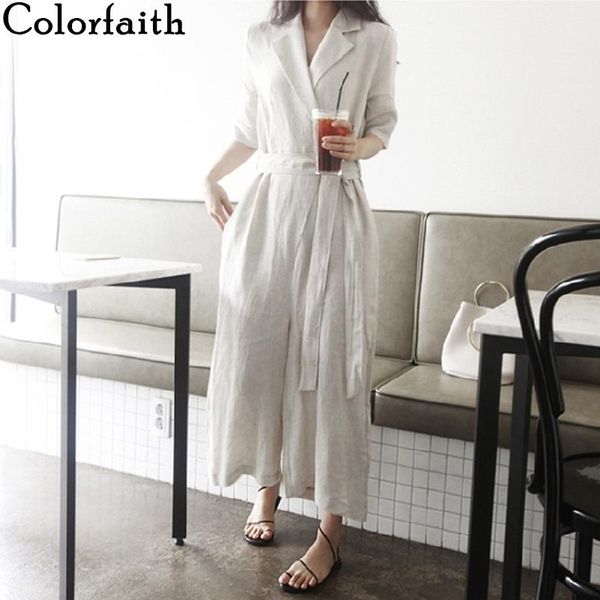 women's jumpsuits & rompers colorfaith 2021 summer women casual cotton and linen wide leg ankle-length pants lace up playsuit js6695, Black;white
women's jumpsuits & rompers colorfaith 2021 summer women casual cotton and linen wide leg ankle-length pants lace up playsuit js6695, Black;white
