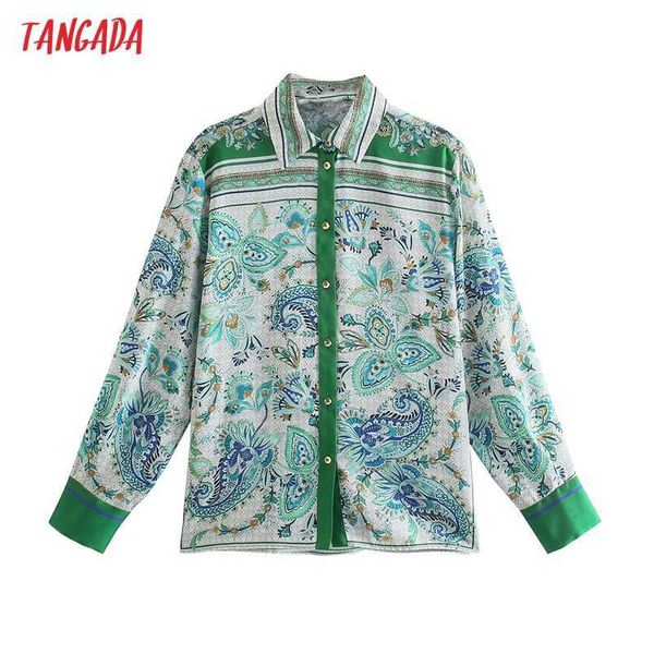 tangada women retro green flowers print office lady shirt long sleeve chic female loose blouse shirt 5z51 210609, White
tangada women retro green flowers print office lady shirt long sleeve chic female loose blouse shirt 5z51 210609, White
