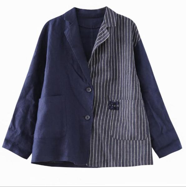 striped patchwork cotton and linen blazers female vintage style long sleeve coats outerwear 2021 autumn fashion gx1409 women's suits &, White;black
striped patchwork cotton and linen blazers female vintage style long sleeve coats outerwear 2021 autumn fashion gx1409 women's suits &, White;black