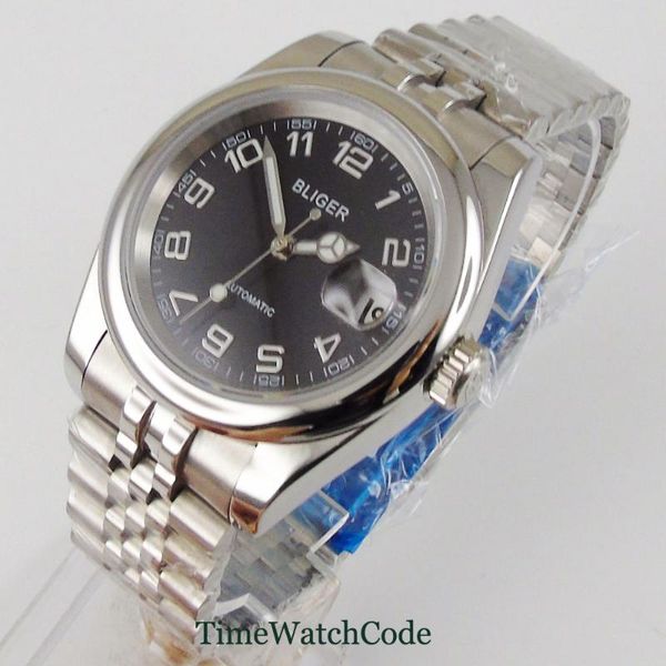 wristwatches 36mm genuine miyota 8215 automatic men's watch sapphire glass date black dial jubilee bracelet luminous hands polished bli, Slivery;brown
wristwatches 36mm genuine miyota 8215 automatic men's watch sapphire glass date black dial jubilee bracelet luminous hands polished bli, Slivery;brown