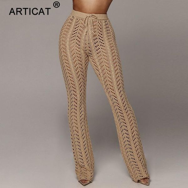 women's pants & capris articat high waist knitted women transparent hollow out crochet wide leg autumn party trousers bottoms, Black;white
women's pants & capris articat high waist knitted women transparent hollow out crochet wide leg autumn party trousers bottoms, Black;white