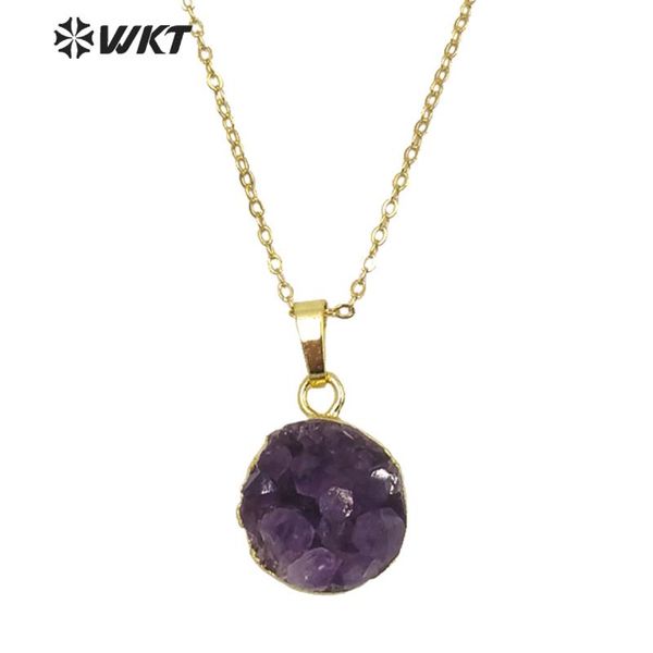 pendant necklaces wkt elagant fashion raw round druzy crystal necklace with gold trim natural high quality, Silver
pendant necklaces wkt elagant fashion raw round druzy crystal necklace with gold trim natural high quality, Silver