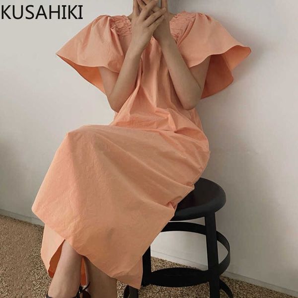 kusahiki korean chic flare sleeve woman dress causal summer square collar solid vestido high waist a-line dresses 6j405 210602, Black;gray
kusahiki korean chic flare sleeve woman dress causal summer square collar solid vestido high waist a-line dresses 6j405 210602, Black;gray