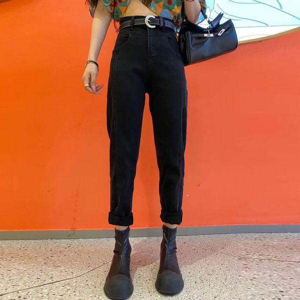 kog703 black han edition of new fund relaxed joker high waist jeans female fashion show vertical torre pants tide rest, Blue
kog703 black han edition of new fund relaxed joker high waist jeans female fashion show vertical torre pants tide rest, Blue