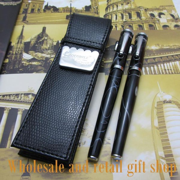 fuliwen 2pcs black roller pen acrylic coverand bag office writing gift ballpoint pens, Blue;orange
fuliwen 2pcs black roller pen acrylic coverand bag office writing gift ballpoint pens, Blue;orange