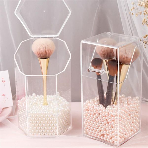 jewelry pouches, bags pearl cosmetic brush holder transparent acrylic container dustproof beauty makeup tools organizer pen storage box, Pink;blue
jewelry pouches, bags pearl cosmetic brush holder transparent acrylic container dustproof beauty makeup tools organizer pen storage box, Pink;blue