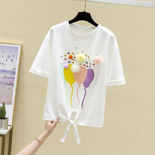 summer korean print-encrusted diamond strap cotton short-sleeved t-shirt women's loose white half-sleeved 210421
summer korean print-encrusted diamond strap cotton short-sleeved t-shirt women's loose white half-sleeved 210421