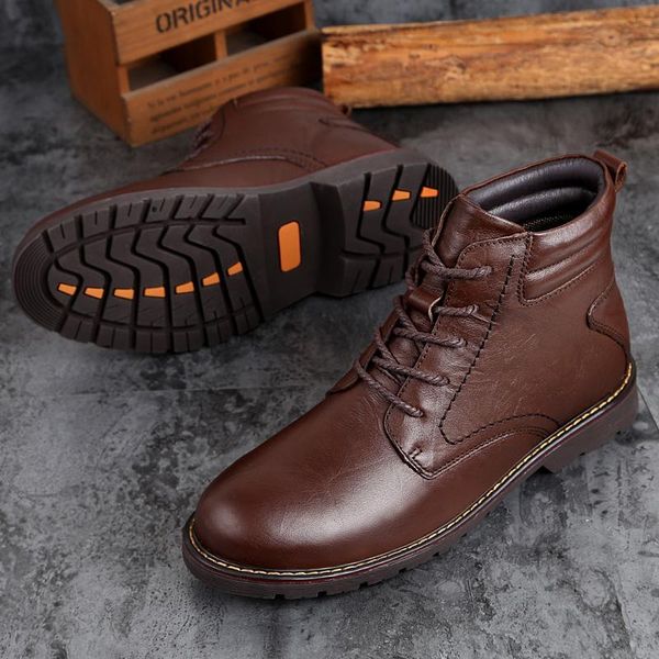 boots autumn winter cow split leather men plus velvet comfortable motorcycle footwear rubber ankle men's shoes, Black
boots autumn winter cow split leather men plus velvet comfortable motorcycle footwear rubber ankle men's shoes, Black