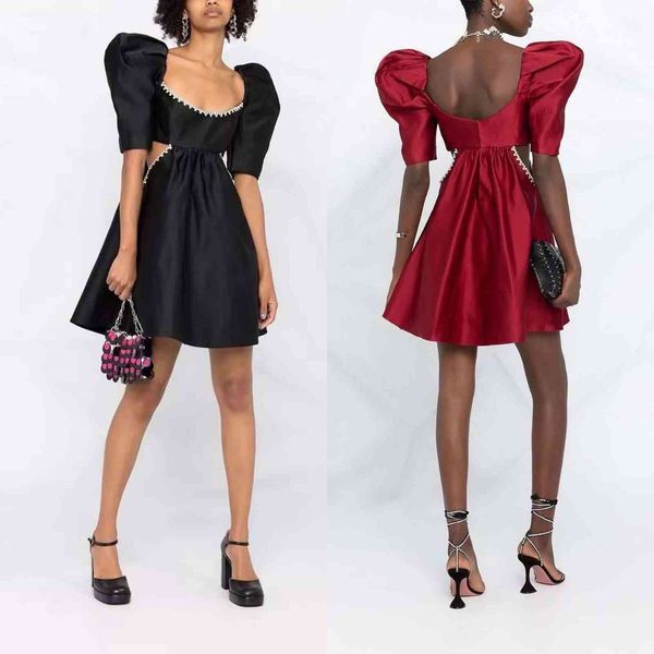 runway dresses european and american spring summer stars with puff sleeves diamond hollow waist banquet dress 27sv, Black
runway dresses european and american spring summer stars with puff sleeves diamond hollow waist banquet dress 27sv, Black