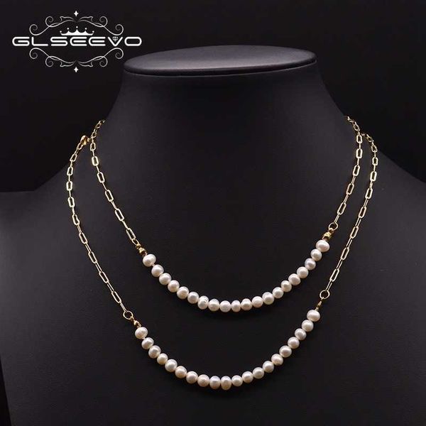 glseevo natural double layer freshwater baroque pearl necklace for women party original ethnic exquisite jewelry gn0250, Silver
glseevo natural double layer freshwater baroque pearl necklace for women party original ethnic exquisite jewelry gn0250, Silver