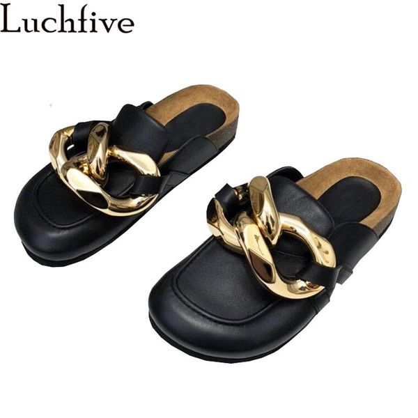metal chain design flat mules women fashion outdoors dress runway half wrap toe leather slippers woman shoes mujer, Black
metal chain design flat mules women fashion outdoors dress runway half wrap toe leather slippers woman shoes mujer, Black