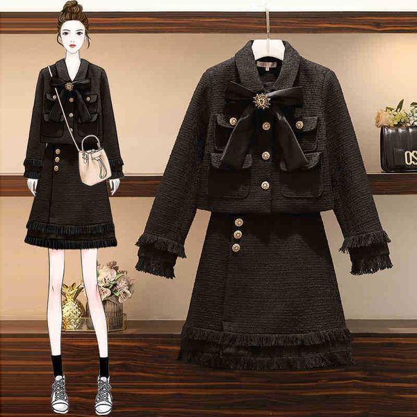 two piece dress l-4xl plus size wool tweed set suit winter women's golden buttons diamonds bowknot short jacket coat+tassels 3unu, White
two piece dress l-4xl plus size wool tweed set suit winter women's golden buttons diamonds bowknot short jacket coat+tassels 3unu, White