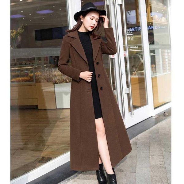 women's wool & blends women single breasted mid-length woolen coat sashes korean loose thicken warm jacket outerwear oversized female, Black
women's wool & blends women single breasted mid-length woolen coat sashes korean loose thicken warm jacket outerwear oversized female, Black