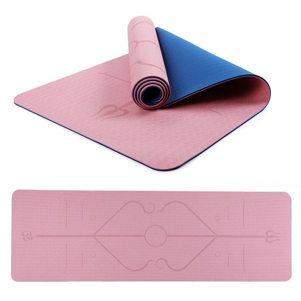 yoga mats dual color tpe mat for beginners exercise non-slip gymnastics with position line 1830x610x6mm
yoga mats dual color tpe mat for beginners exercise non-slip gymnastics with position line 1830x610x6mm