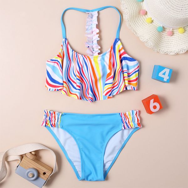 children's color stripe 2021 split princess girls' swimsuit big girl bikini, White;black
children's color stripe 2021 split princess girls' swimsuit big girl bikini, White;black