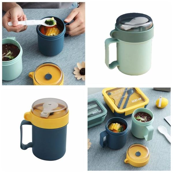 Dinnerware Sets Outdoor Plastic Storage Water Soup Container Oatmeal Cup Breakfast WIth Spoon Portable
Dinnerware Sets Outdoor Plastic Storage Water Soup Container Oatmeal Cup Breakfast WIth Spoon Portable