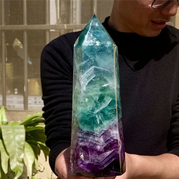 natural polychromatic and colorful fluorite ore quartz crystal rod point column mace column healing
natural polychromatic and colorful fluorite ore quartz crystal rod point column mace column healing
