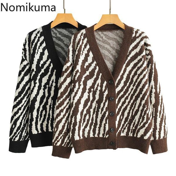 nomikuma cardigan women v neck long sleeve printed vintage sweater female single breasted casual fashion loose outerwear 3d552 210514, White;black
nomikuma cardigan women v neck long sleeve printed vintage sweater female single breasted casual fashion loose outerwear 3d552 210514, White;black