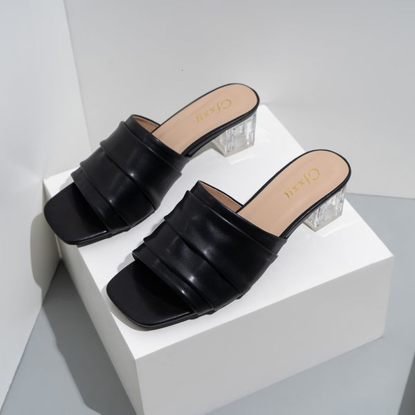 sandals in women's high heels fold transparent shoes will see square style toe outer crystal x98s, Black
sandals in women's high heels fold transparent shoes will see square style toe outer crystal x98s, Black