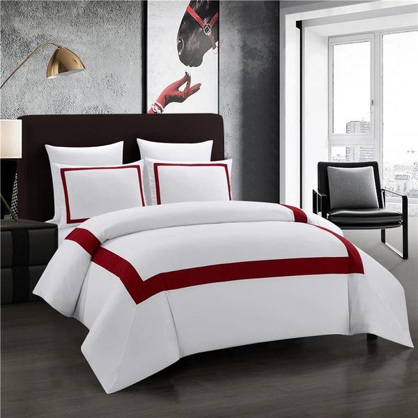 simple white bedding set line printing duvet cover pillowcase european two-color stitching king 3pcs sets
simple white bedding set line printing duvet cover pillowcase european two-color stitching king 3pcs sets