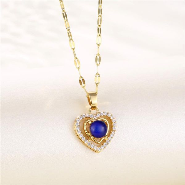 pendant necklaces temperature sensitive discoloration luxury shining zircon heart women romantic female wedding jewelry, Silver
pendant necklaces temperature sensitive discoloration luxury shining zircon heart women romantic female wedding jewelry, Silver