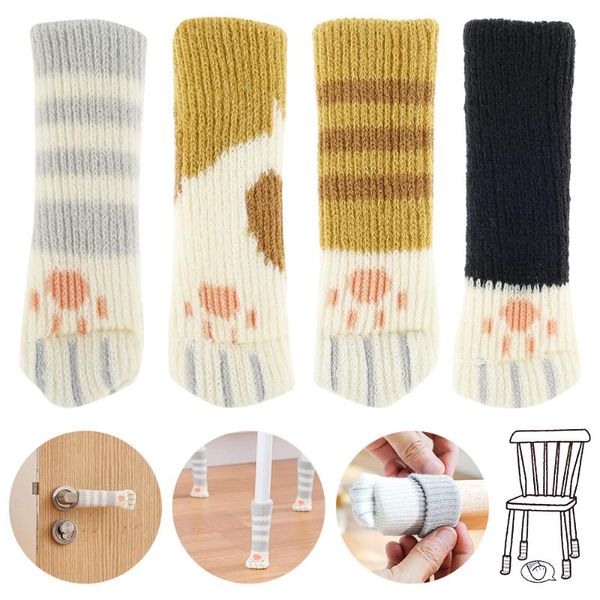 4pcs knitting cat table foot socks chair leg covers floor protectors non-slip for furniture cartoon home decor
4pcs knitting cat table foot socks chair leg covers floor protectors non-slip for furniture cartoon home decor