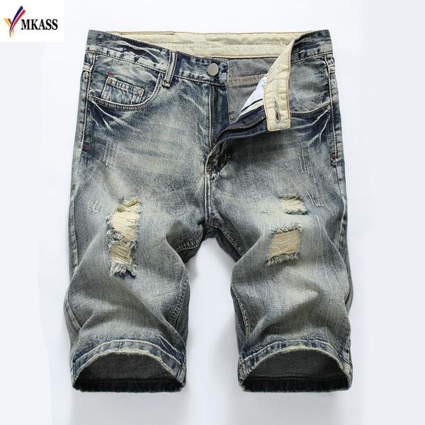 summer fashion men's ripped short homme masculino jeans casual slim fit cotton denim male brand clothes 42, Blue
summer fashion men's ripped short homme masculino jeans casual slim fit cotton denim male brand clothes 42, Blue