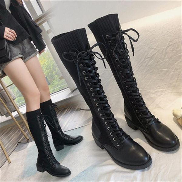 boots long women botas mujer 2021 botines bota feminina fashion winter black lace-up shoes knee high size35-40
boots long women botas mujer 2021 botines bota feminina fashion winter black lace-up shoes knee high size35-40
