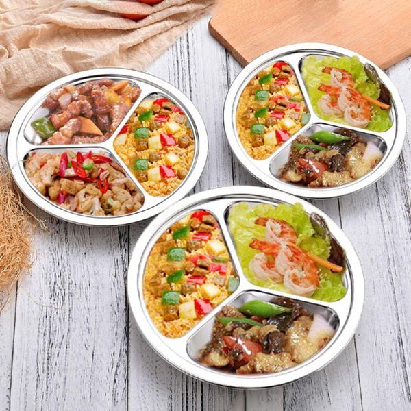 dishes & plates 2021 stainless steel divided dinner tray lunch container round plate for school canteen 3/4/5/6 section
dishes & plates 2021 stainless steel divided dinner tray lunch container round plate for school canteen 3/4/5/6 section