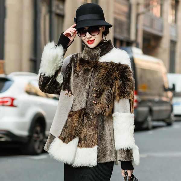 women's fur & faux 100% winter natural wool female shearing jacket women clothes 2021 korean vintage double faced coat hiver 0102, Black
women's fur & faux 100% winter natural wool female shearing jacket women clothes 2021 korean vintage double faced coat hiver 0102, Black