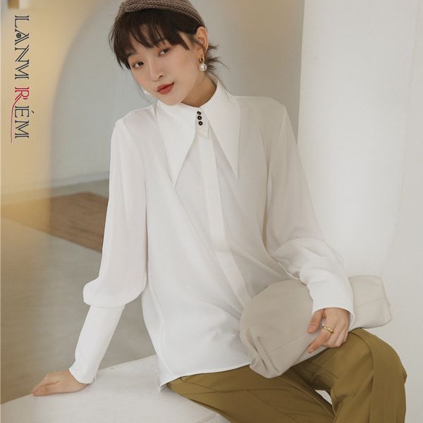 white shirt long sleeve large size single-breasted woman casual simple shirts spring summer td141 210507
white shirt long sleeve large size single-breasted woman casual simple shirts spring summer td141 210507