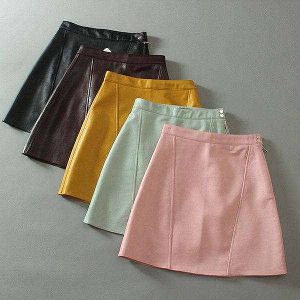 leather short skirt european patchwork zipper a-line mini faux skirts mint green/ black
leather short skirt european patchwork zipper a-line mini faux skirts mint green/ black