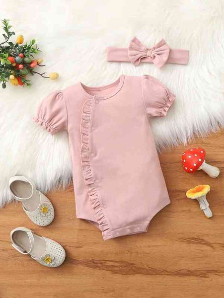 baby frill trim button front bodysuit she, Blue
baby frill trim button front bodysuit she, Blue