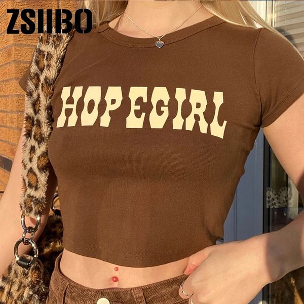 90s streetwear o-neck short sleeve cropped vintage indie letter brown t-shirts y2k fashion outfits cute tees slim clothes, White
90s streetwear o-neck short sleeve cropped vintage indie letter brown t-shirts y2k fashion outfits cute tees slim clothes, White