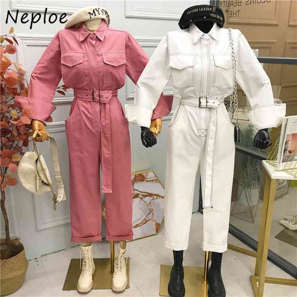 neploe causal tooling solid jumpsuits women high waist hip sashes straight playsuit turn down collar long sleeve pocket bodysuit 210423, Black;white
neploe causal tooling solid jumpsuits women high waist hip sashes straight playsuit turn down collar long sleeve pocket bodysuit 210423, Black;white