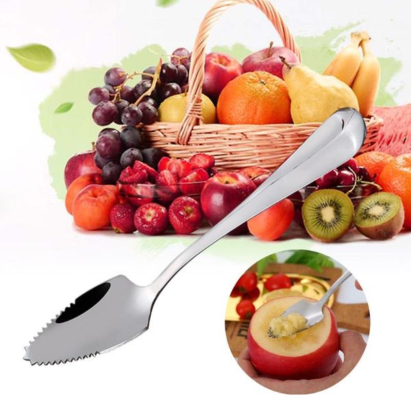 spoons stainless steel grapefruit apple scraper spoon serrated sawtooth edge multi-functional baby prepare tool 2
spoons stainless steel grapefruit apple scraper spoon serrated sawtooth edge multi-functional baby prepare tool 2