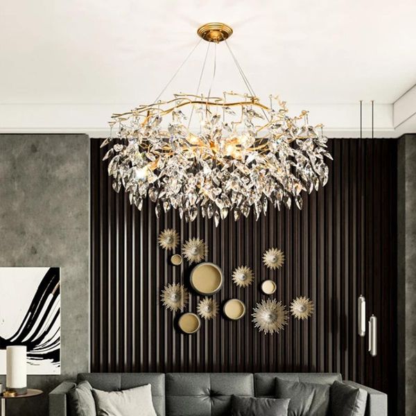 chandeliers nordic luxury crystal chandelier lighting modern simple gold lustre hanging lamp for living room el hall home decor
chandeliers nordic luxury crystal chandelier lighting modern simple gold lustre hanging lamp for living room el hall home decor