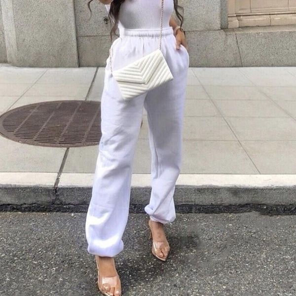 women's pants & capris women winter casual sport solid loose high waist harem active trousers sweatpants, Black;white
women's pants & capris women winter casual sport solid loose high waist harem active trousers sweatpants, Black;white